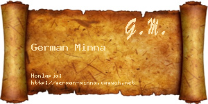 German Minna névjegykártya